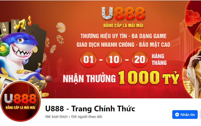 Liên hệ qua mạng xã hội U888