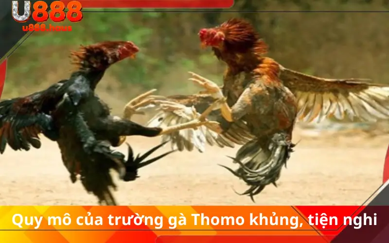 Quy mô của trường gà Thomo khủng, tiện nghi